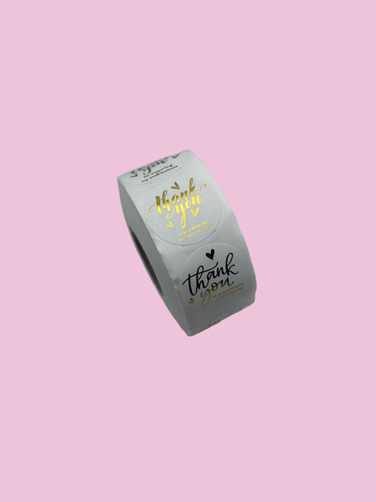 Thank you stickers- White