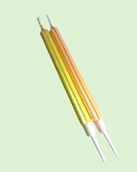 Pastel Orange and Yellow candles