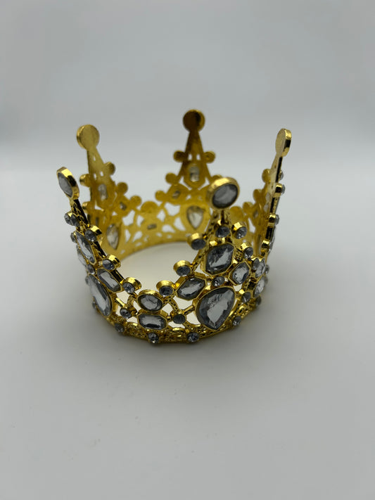 3 inch Diamond Gem Gold Crown