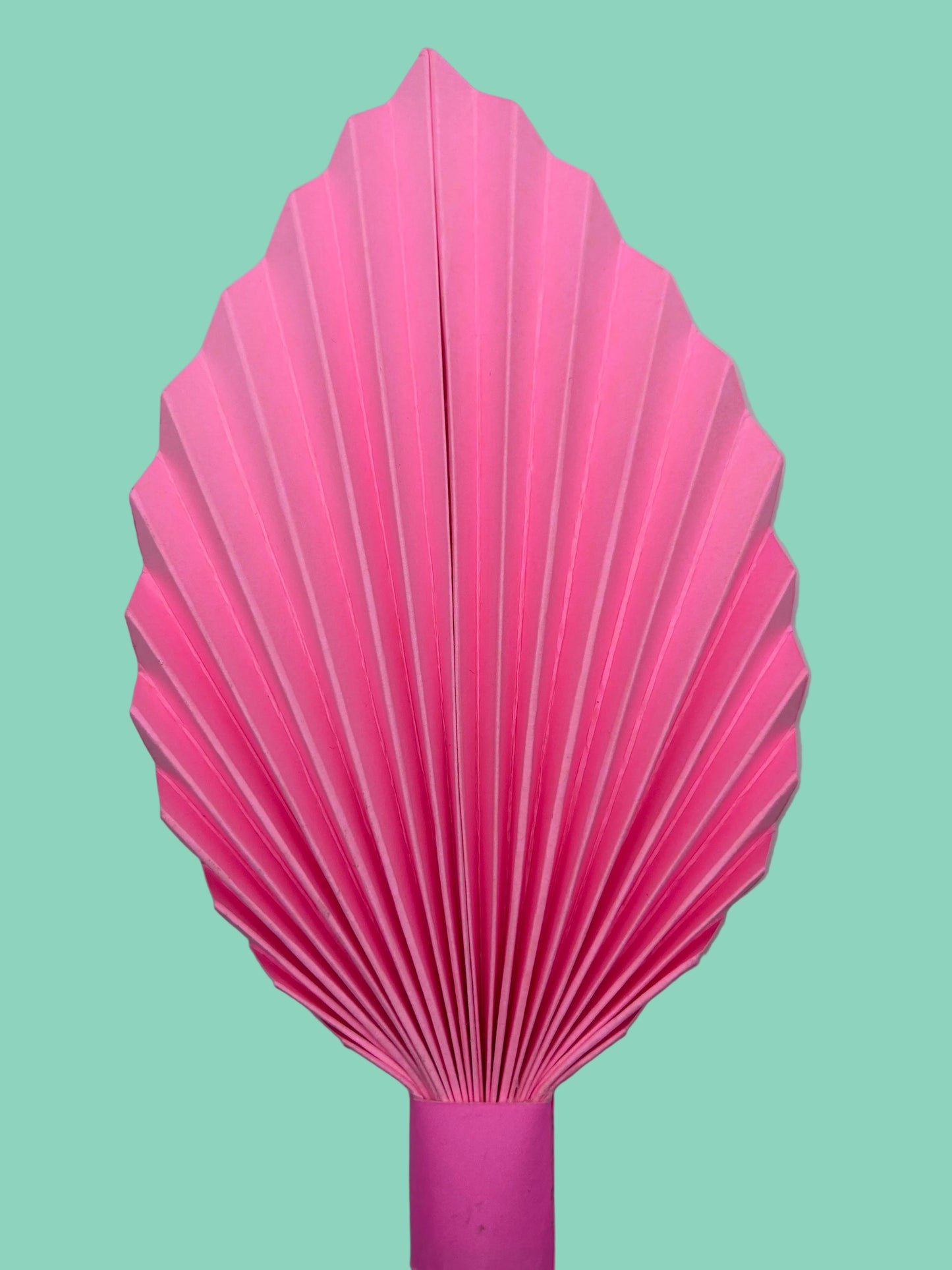 Pink Palm Leaf/Fan- 8”