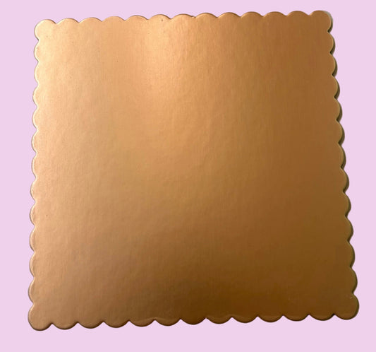 Gold Square Scalloped Diecut Board- 12 inch