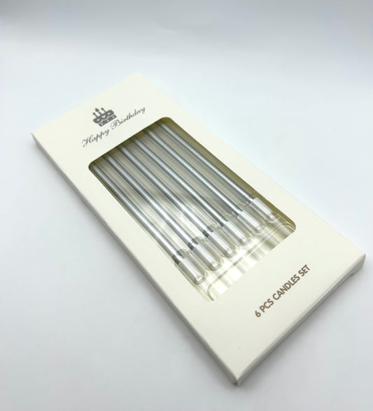 Straight Candles- Silver