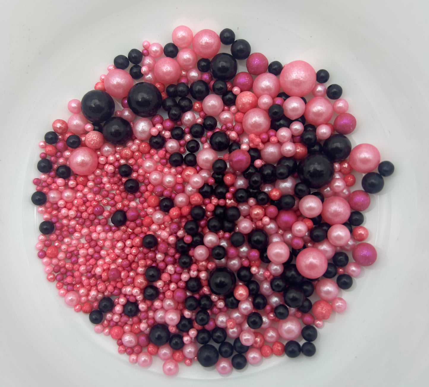Hot Pink and Black Sprinkle Mix