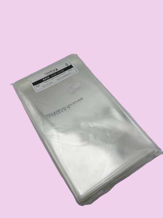 Self-adhesive Clear Bags- 4 1/4” x 6 1/8”
