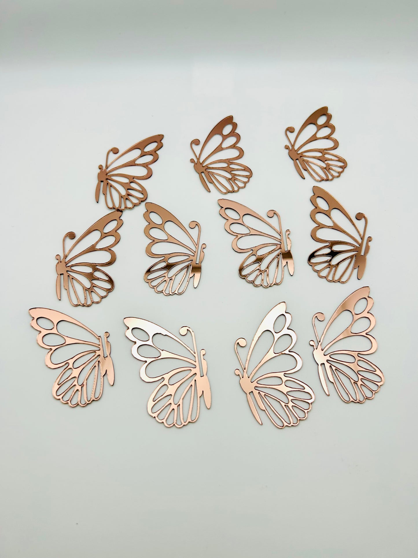 Half Rosegold Acrylic butterflies