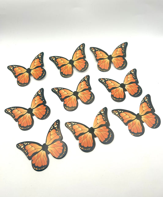 Orange and black butterflies