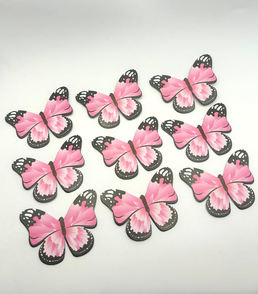 Pink and black butterflies