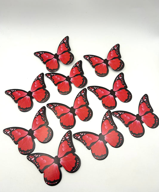 Red and black butterflies