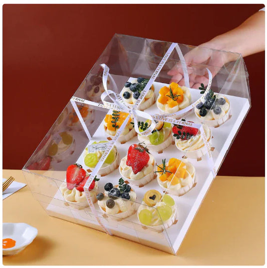 Transparent cupcake box- 12 cupcake
