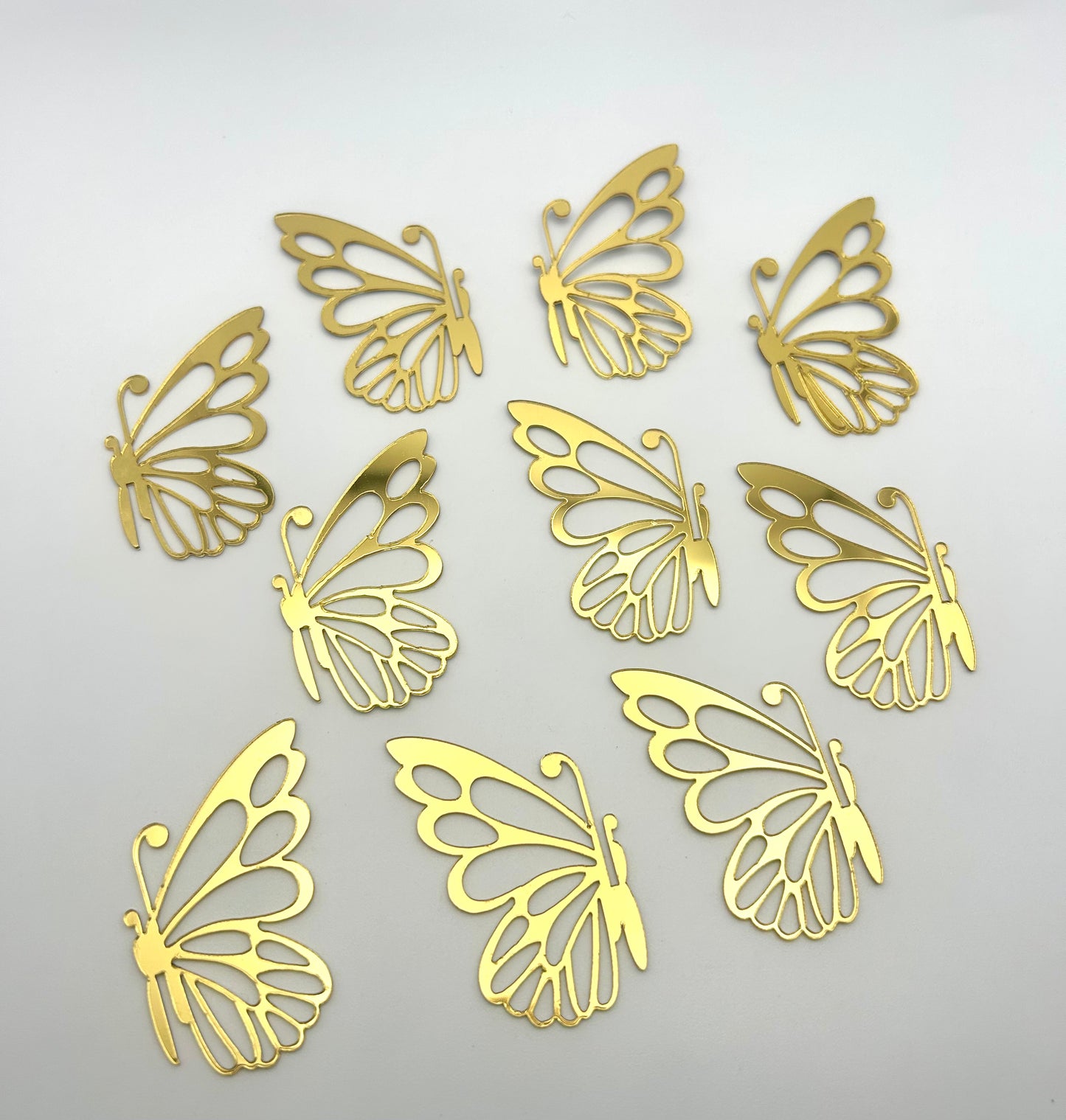 Half Gold Acrylic butterflies