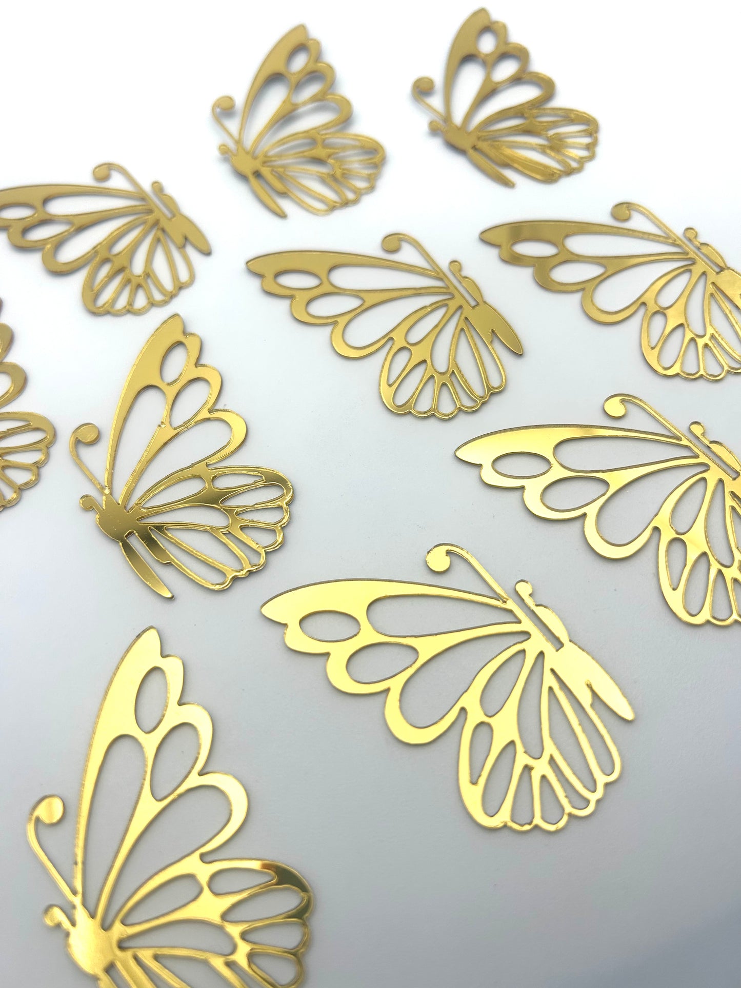 Half Gold Acrylic butterflies