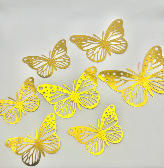 Gold butterflies- Rounded wings