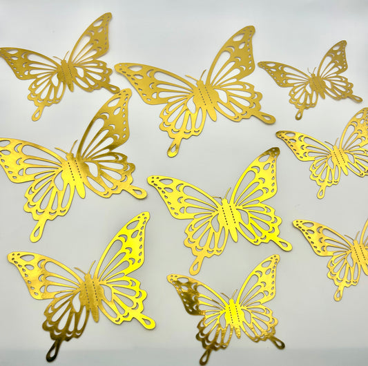 Gold butterflies- Pointed wings