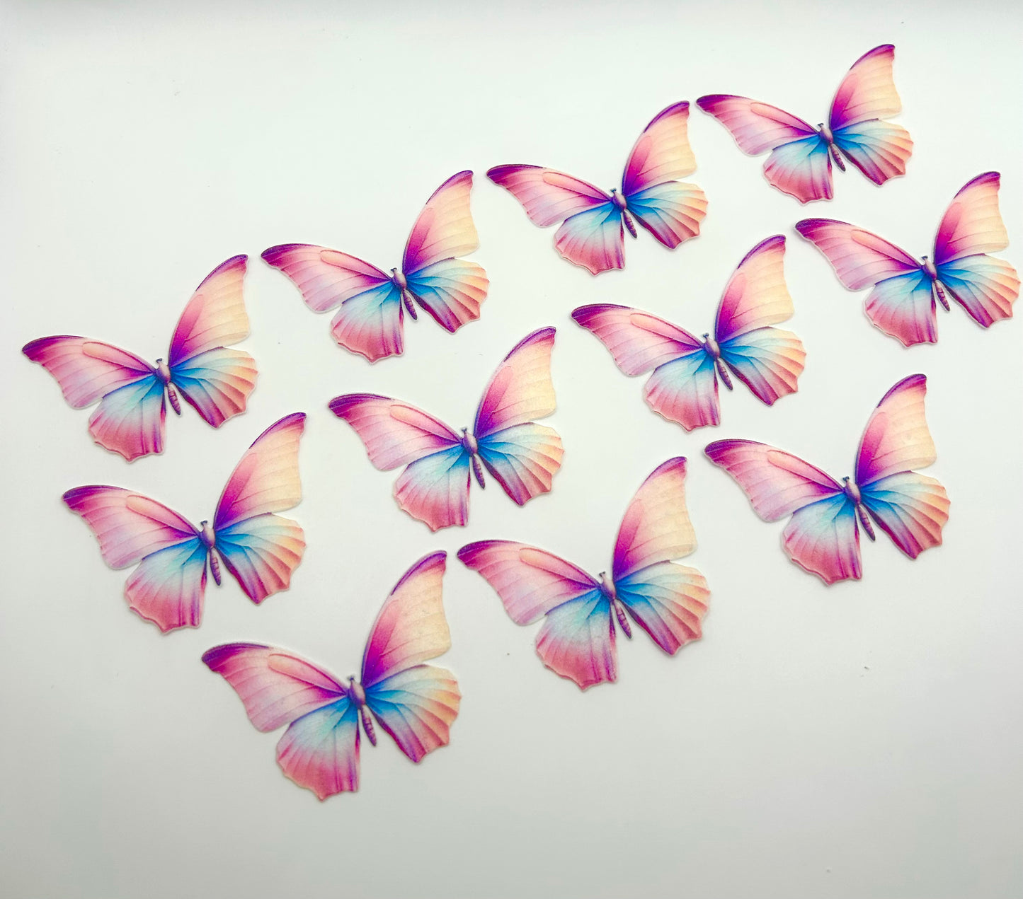 Edible butterflies- Pink Multi-coloured