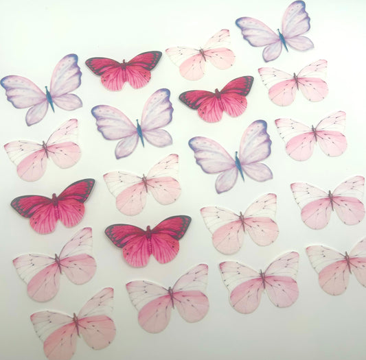 Edible butterflies- Watercolour multi-coloured