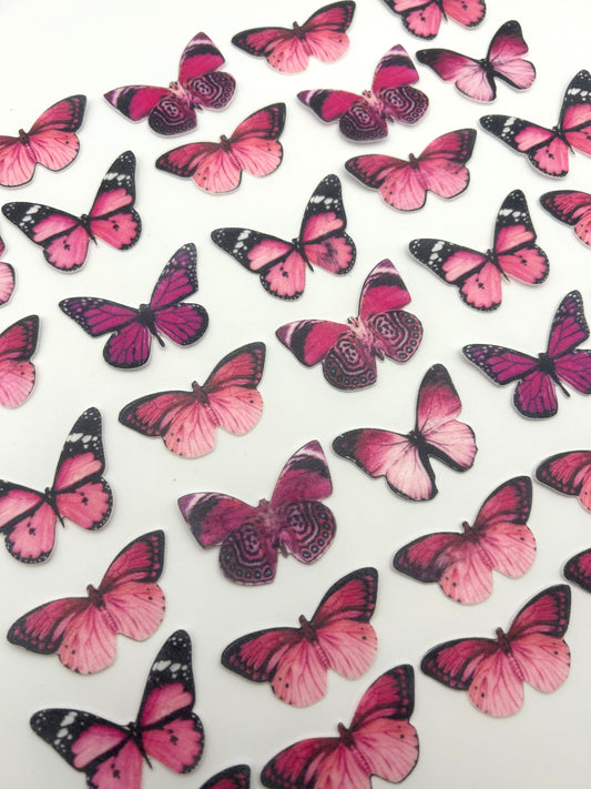 Edible butterflies- Magenta multi-coloured