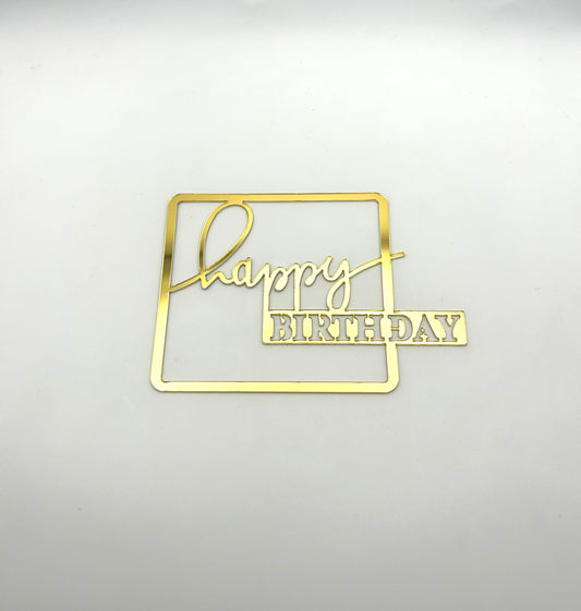 Happy Birthday- Square