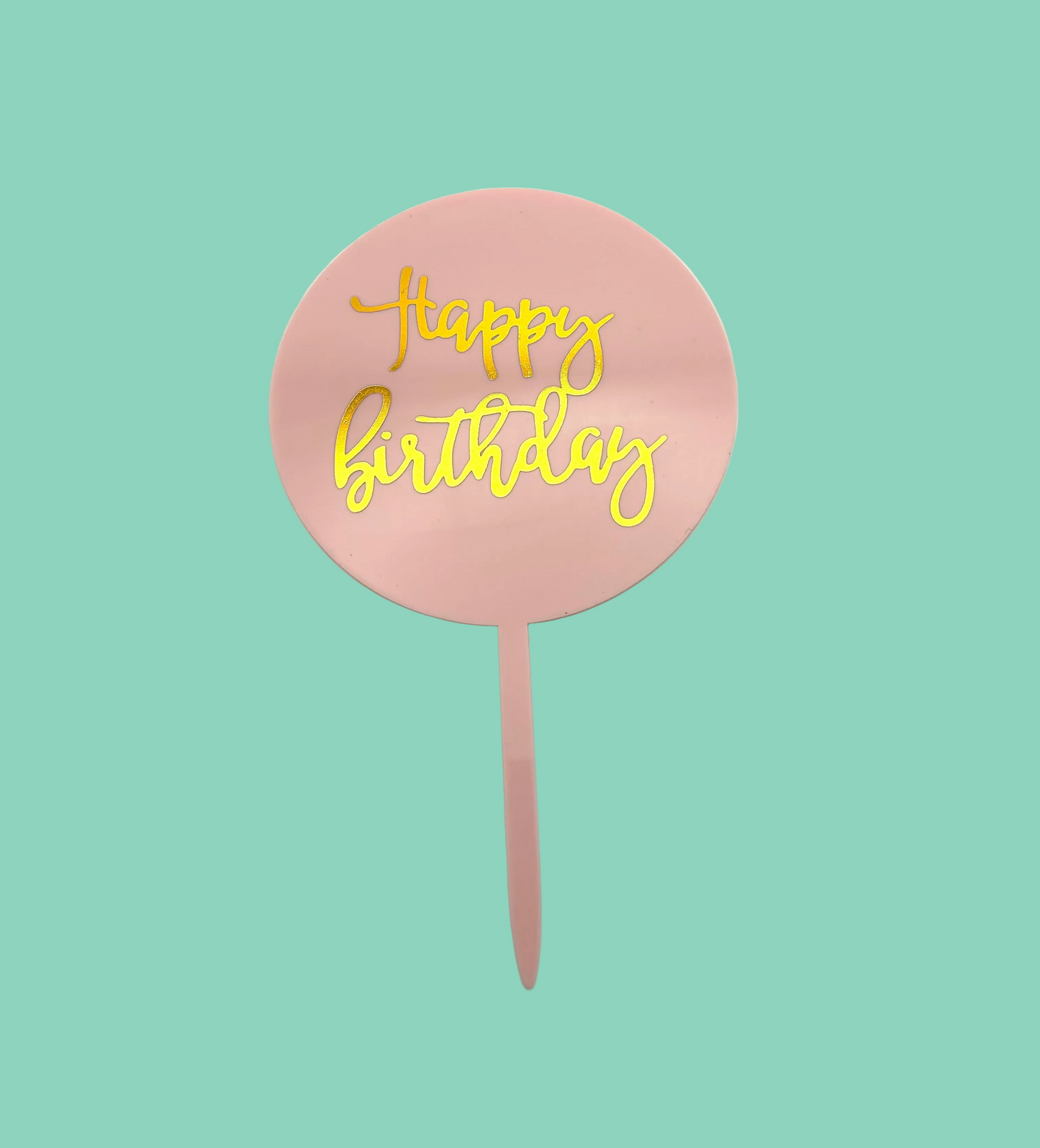 Circle Pink Happy Birthday